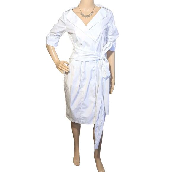 Jennifer Tattanelli Casini Pachira Wrap Sheath Dress Size 42 US 6 - Picture 2 of 13